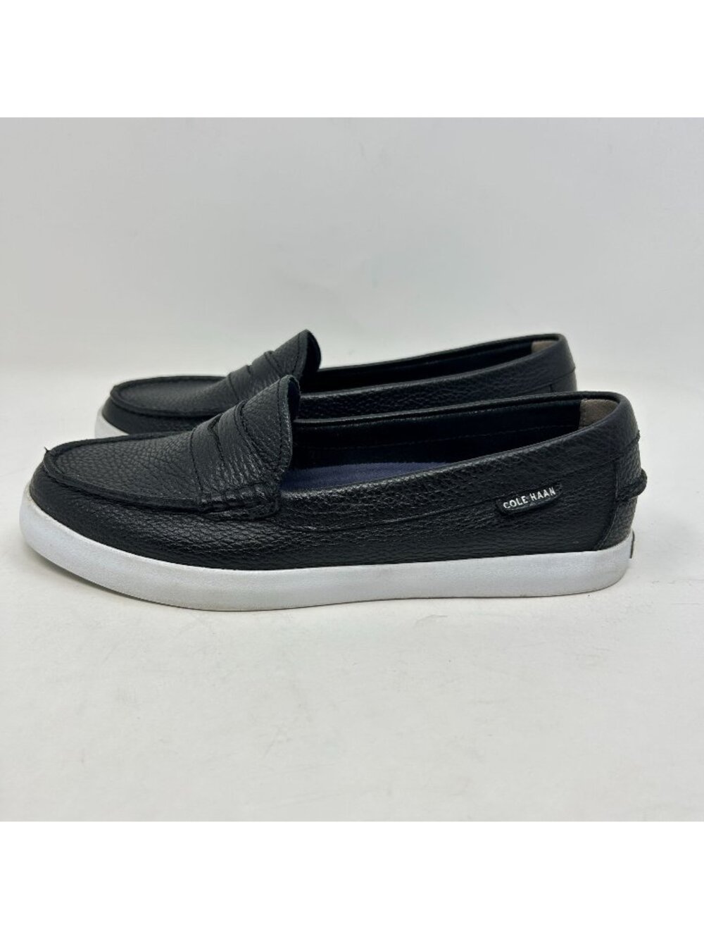 Cole Haan Black Pebbled Leather Slip On Loafers Sneakers Women’s 7.5 B